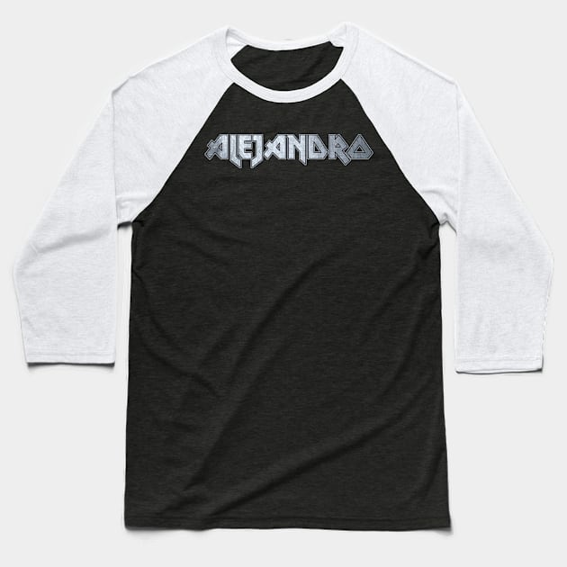 Heavy metal Alejandro Baseball T-Shirt by KubikoBakhar